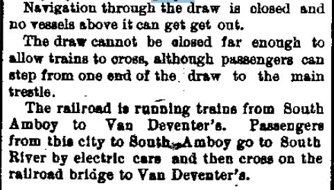 1107d The Daily Times (New Brunswick, NJ) — Thursday, November 7, 1895 Wreck - Engine goes into the South River p4