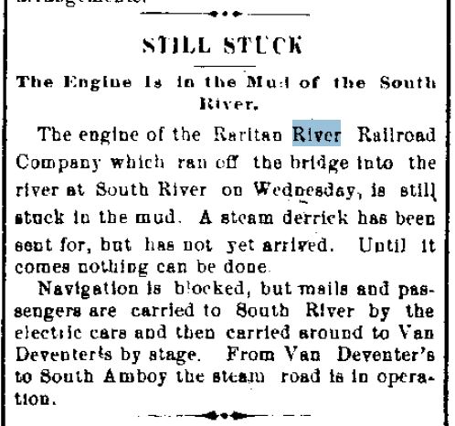 1108 The Daily Times (New Brunswick, NJ) — Friday, November 8, 1895 Engine still in river