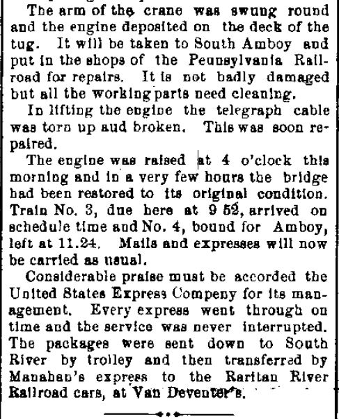 1109b The Daily Times (New Brunswick, NJ) — Saturday, November 9, 1895 Engine fished out of South River p2