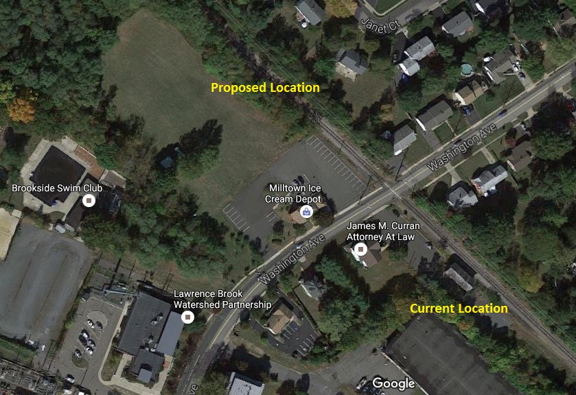 Raritan River Railroad Freight Station - Current and Proposed Locations